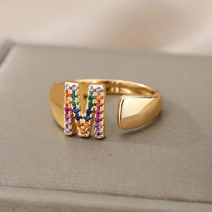 Custom Engraved Initial Silver Ring