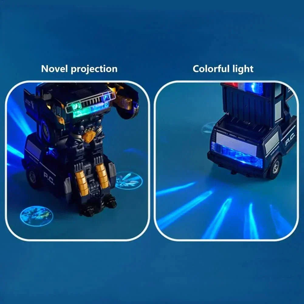 Cool Flashing Police Robot Toy with Lights and Sounds
