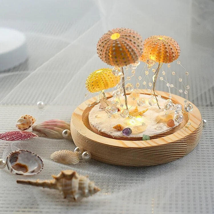 Beachy Seashell Decor Table Lamp