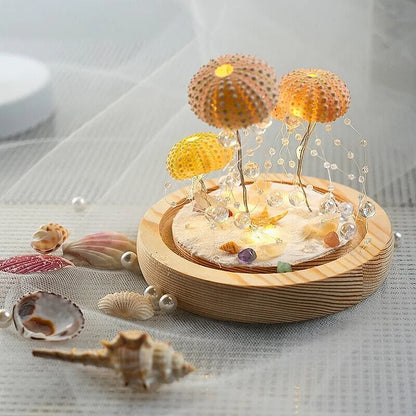 Beachy Seashell Decor Table Lamp