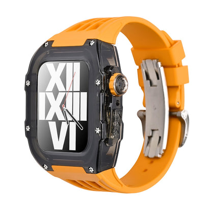 Black Rubber Strap Kit For Apple Watch