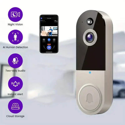 Wireless HD Security Doorbell with Night Vision