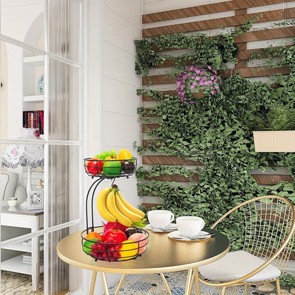 Space Saving 2-Tier Metal Fruit Stand