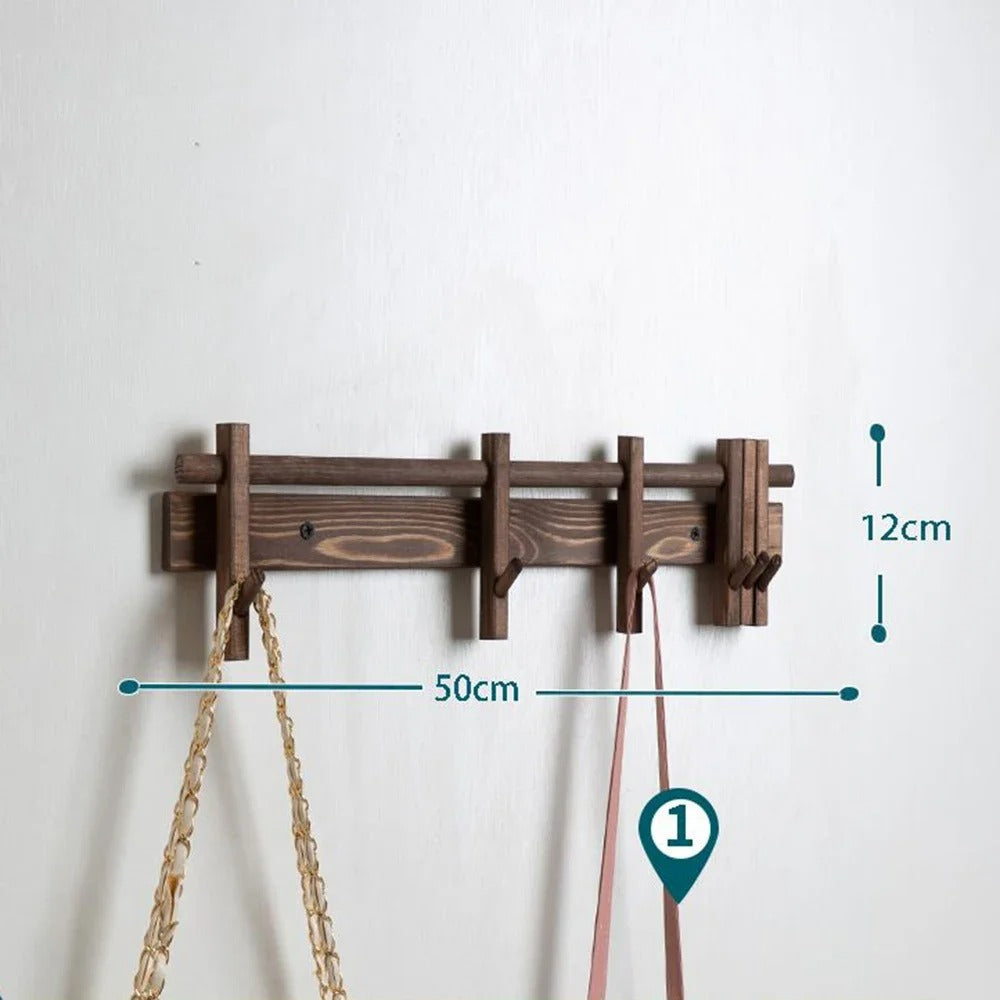 Space Saving Coat Rack with Hooks for Entryway