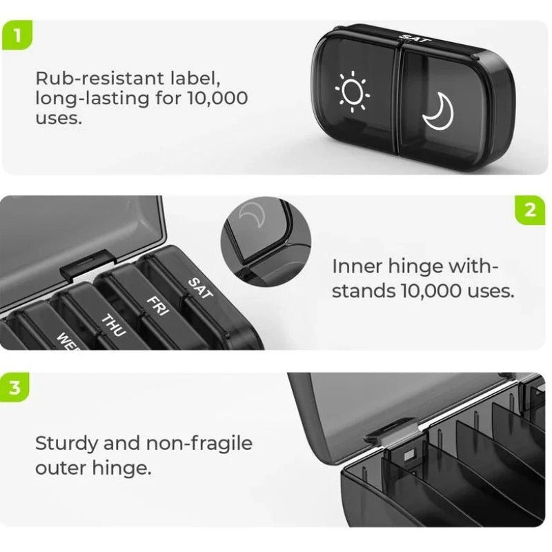 Large Travel Pill Organizer Box