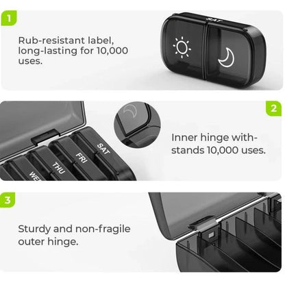 Large Travel Pill Organizer Box