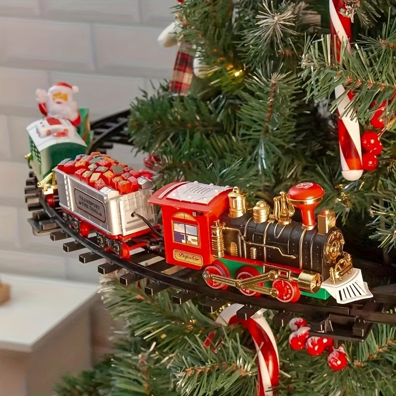 Fun Musical Christmas Train Set Toy with Lights - Luxicro