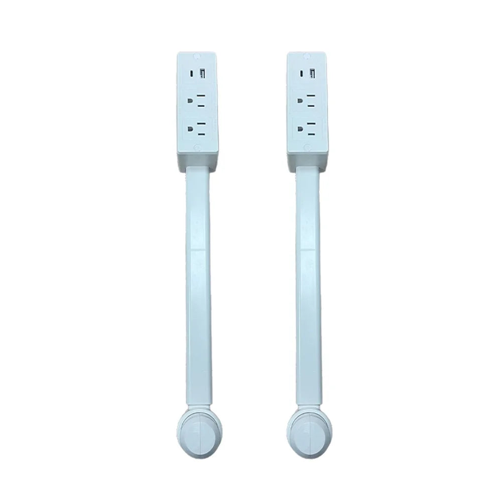 Compact USB Power Strip with Rotating Plug Outlet