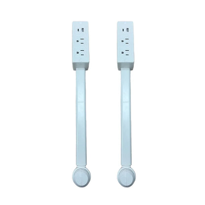 Compact USB Power Strip with Rotating Plug Outlet