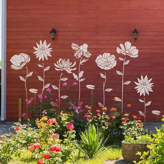 Big Floral Wall Stencil Kit - Outdoor Decor - Luxicro