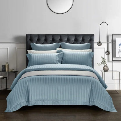 Luxury Navy Cotton Bedding Set - Luxicro