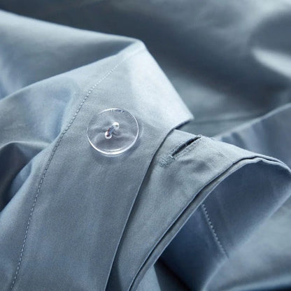 Luxury Navy Cotton Bedding Set