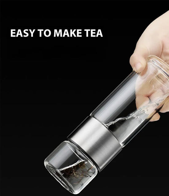 Clear Portable Thermal Water Bottle with Infuser