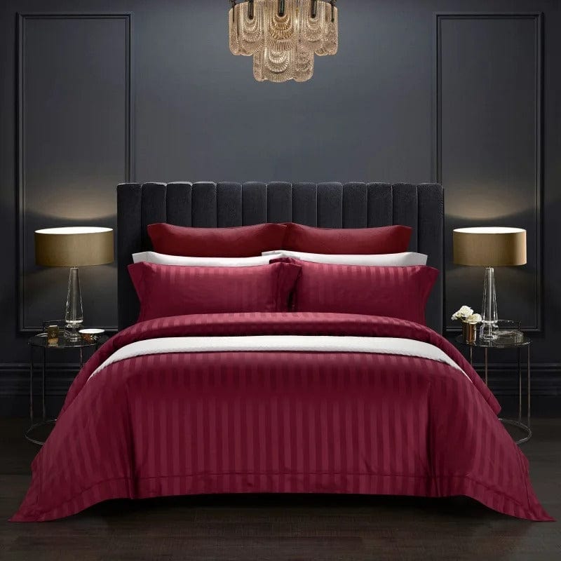 Luxury Wine Red Bedding Set - Luxicro