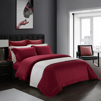 Luxury Wine Red Bedding Set