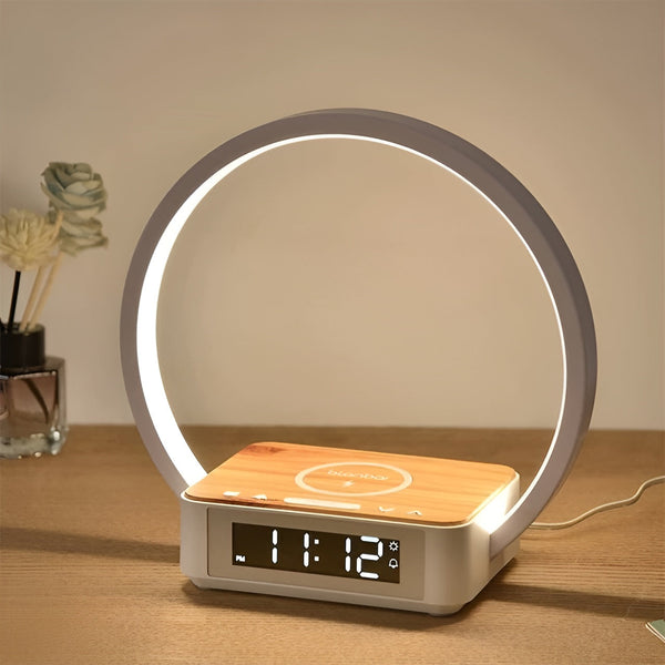 Bedside LED Lamp with USB Port and Sunrise Simulator - Luxicro