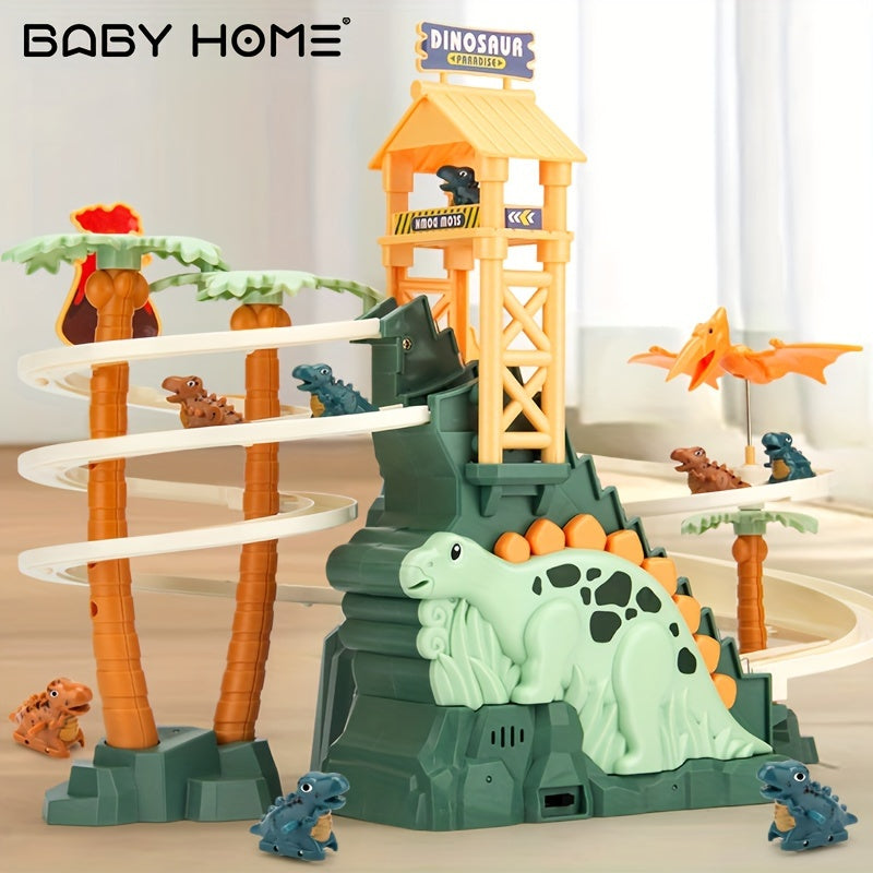 Fun Dinosaur Double Loop Racing Track for Kids