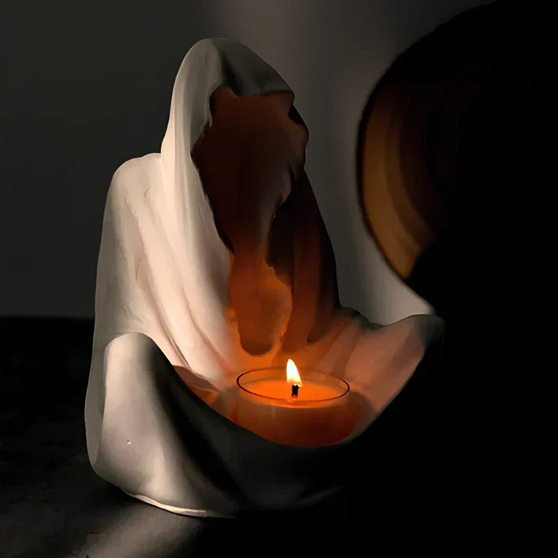 Elegant Clear Candle Desk Holder