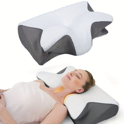 Contour Neck Pillow for Side Sleepers with Adjustable Support - Luxicro