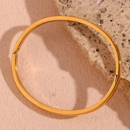 Elegant Gold Sparkle Bangle Bracelet