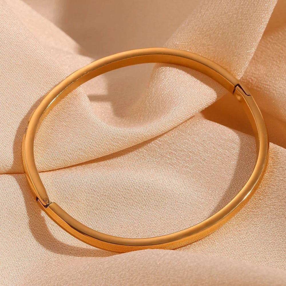 Elegant Gold Sparkle Bangle Bracelet