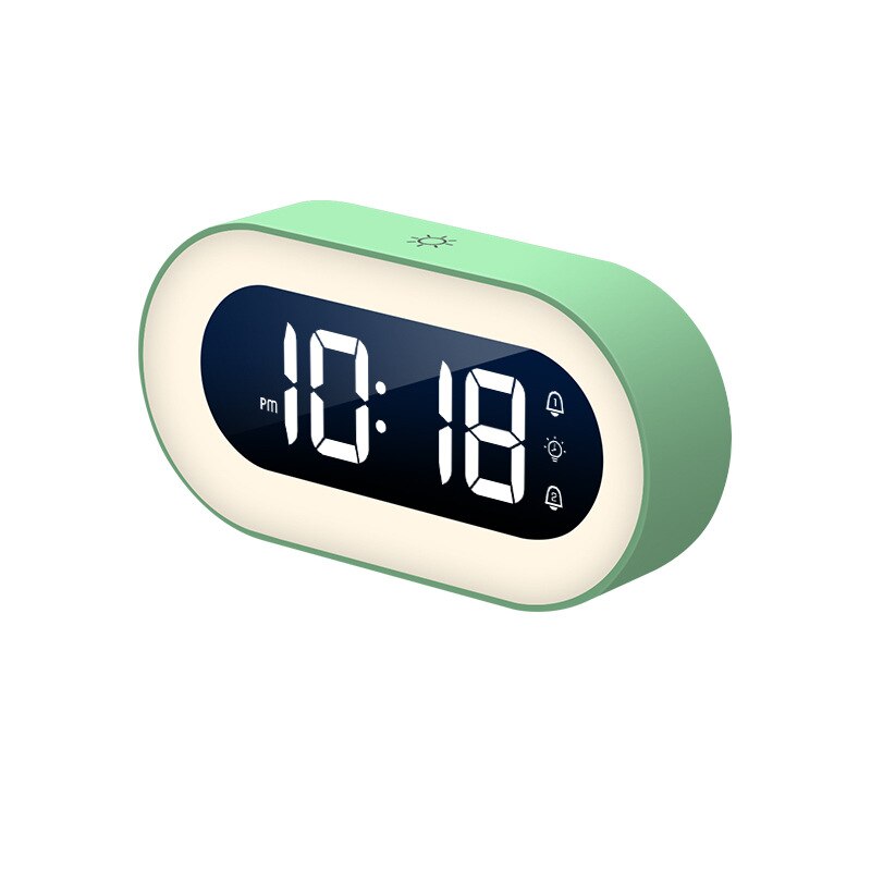 Compact Digital Alarm Clock with LED Night Light
