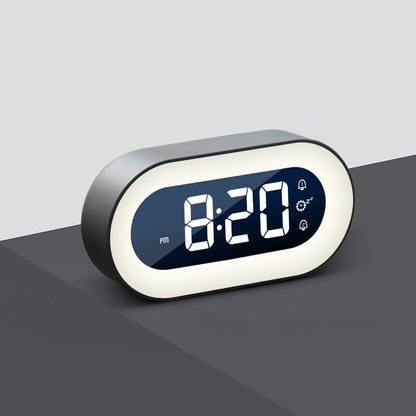 Compact Digital Alarm Clock with LED Night Light