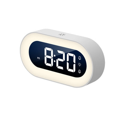 Compact Digital Alarm Clock with LED Night Light - Luxicro