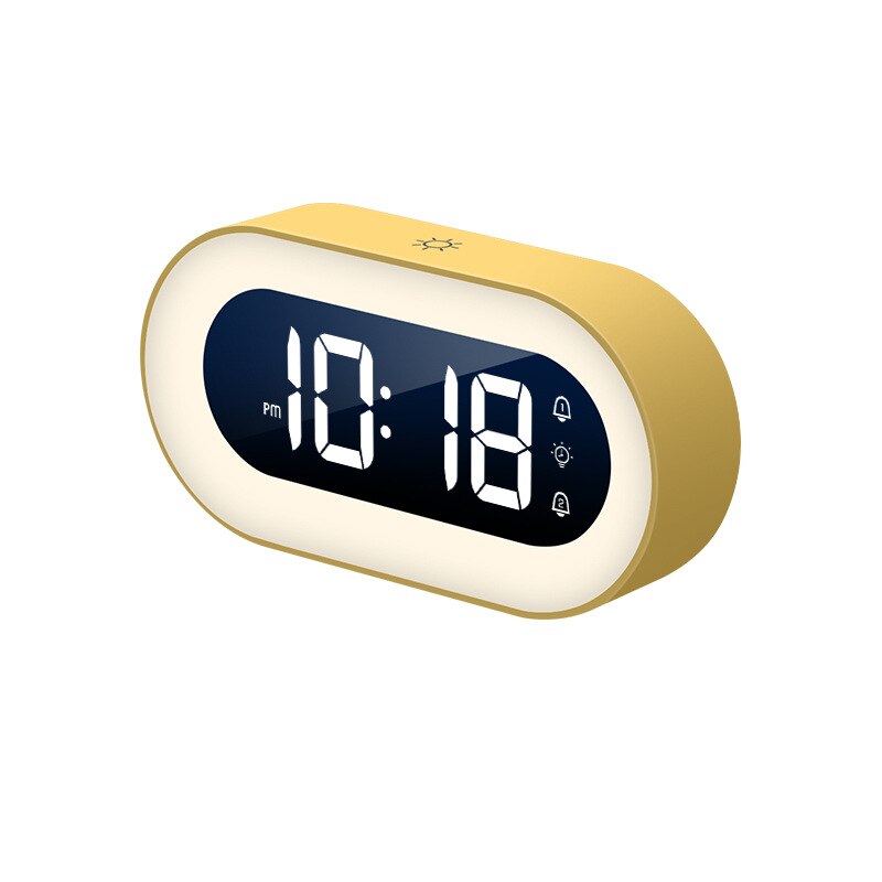 Compact Digital Alarm Clock with LED Night Light