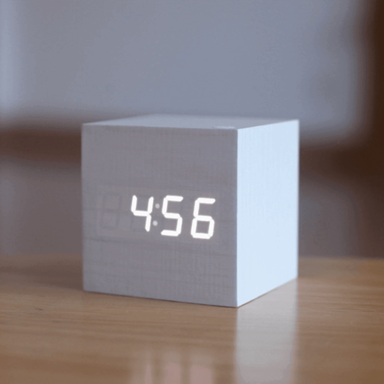 Contemporary Wood LED Table Clock