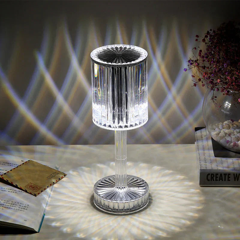 Stylish Glass Table Lamp with Dimmable Light