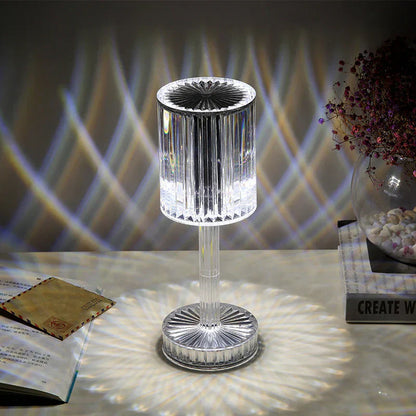 Stylish Glass Table Lamp with Dimmable Light