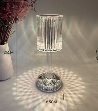 Stylish Glass Table Lamp with Dimmable Light