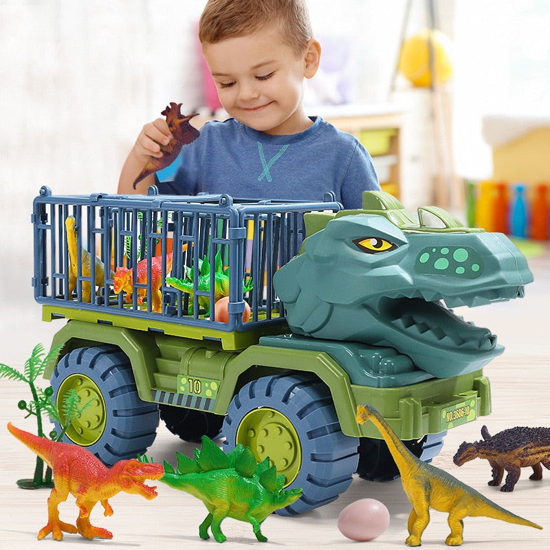 Colorful Kids Dinosaur Car Playset - Luxicro