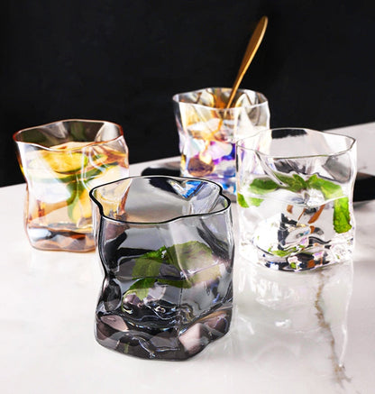 Unique Pattern Whiskey Glass Set