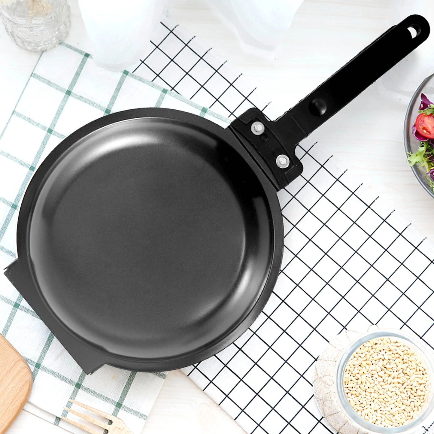 Durable Double Sided Frying Pan - Effortless Cooking Skillet - Luxicro