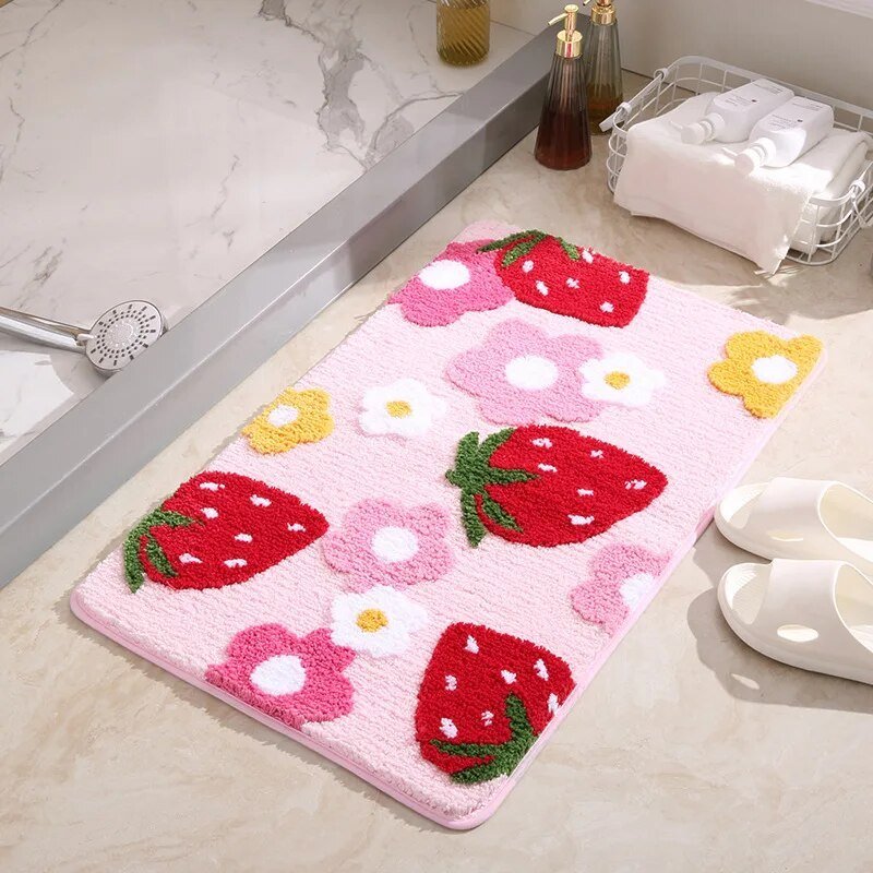 Vibrant Flower Bath Mat