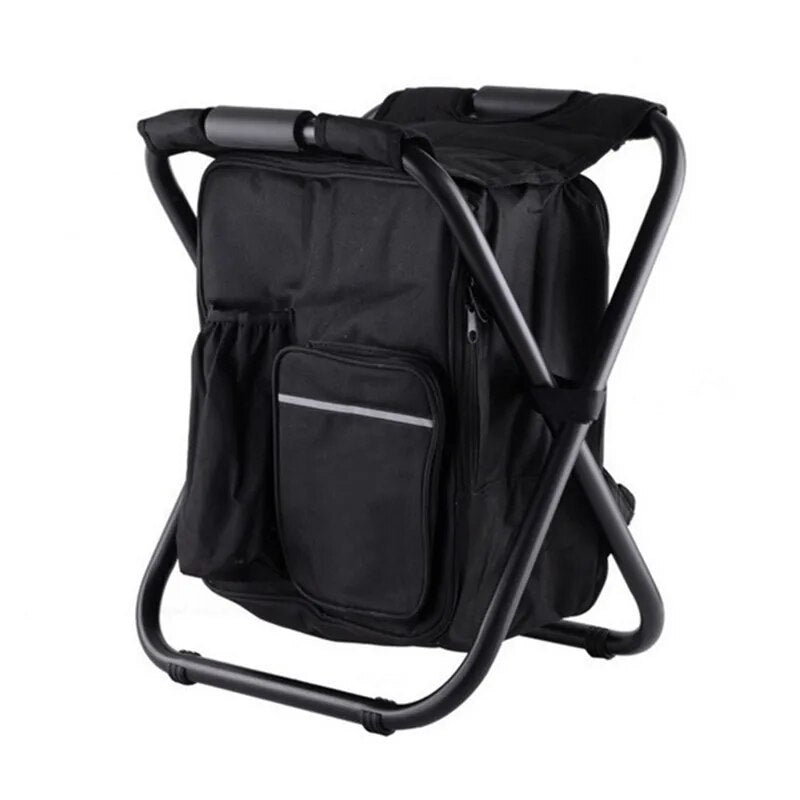 Compact Folding Camp Chair with Pockets
