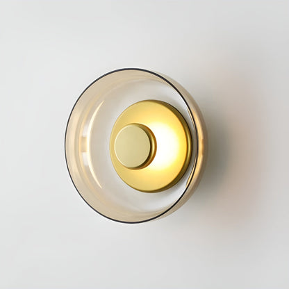 Elegant Glass Gold LED Wall Light - Luxicro