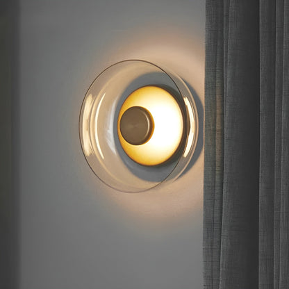 Elegant Glass Gold LED Wall Light