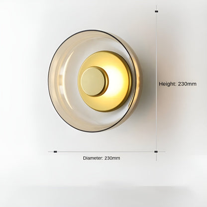 Elegant Glass Gold LED Wall Light