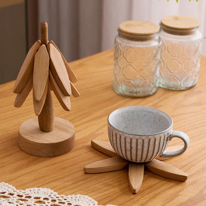 Natural Wood Table Coasters