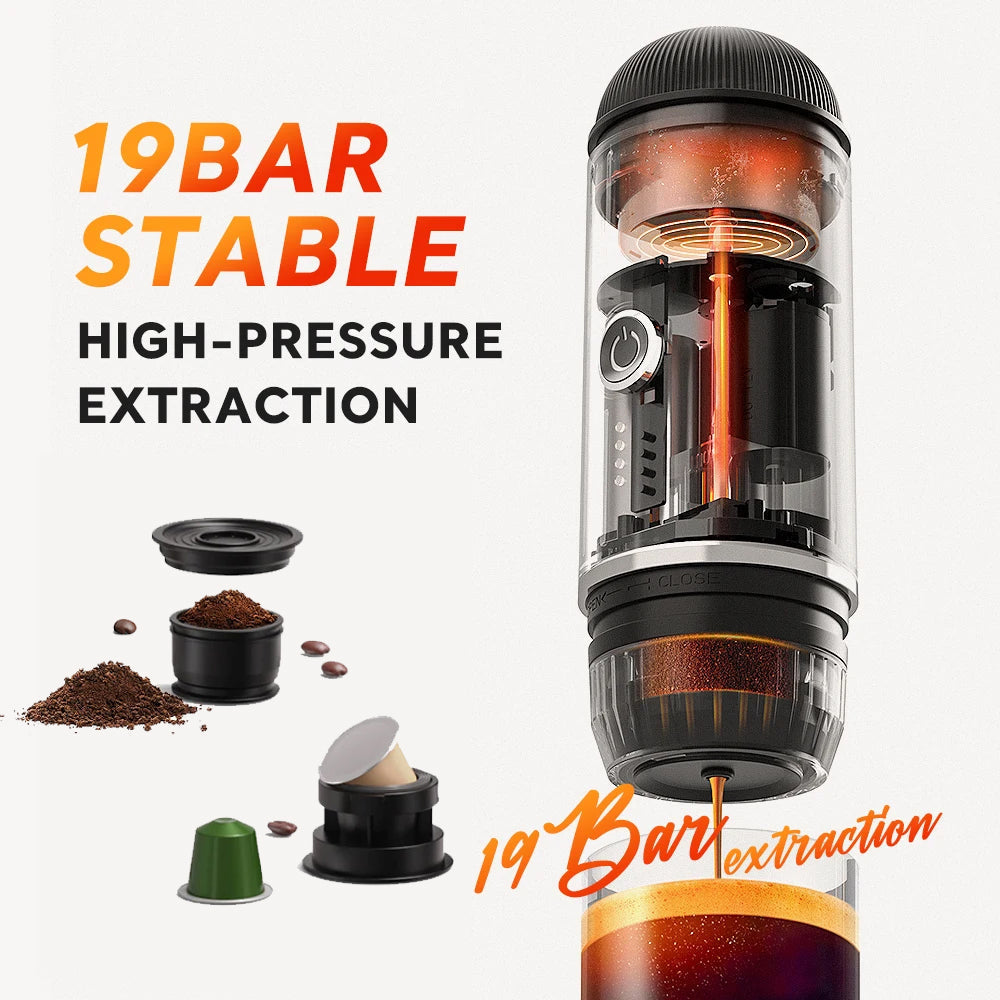 Portable Rechargeable Coffee Maker with USB Charger
