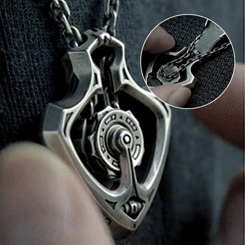 Classic Automatic Steampunk Gear Necklace