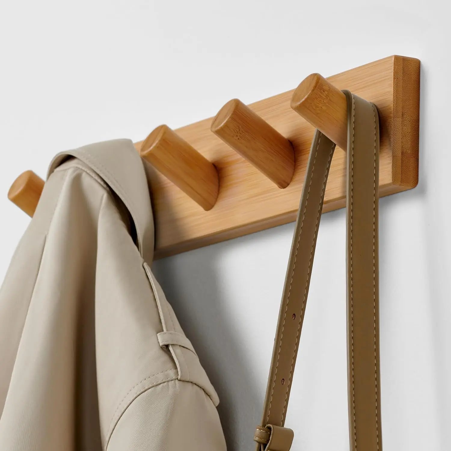 Sturdy Wall Mount 5-Hook Coat Rack - Luxicro
