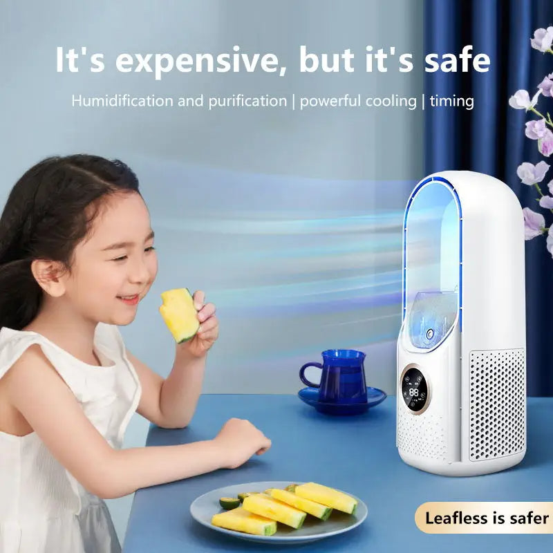 Compact Personal Air Cooler | Rechargeable, LED Screen & Silent