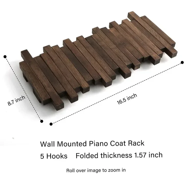 Country Wood Wall Coat Rack