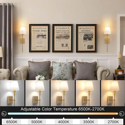 Bright LED Wireless Wall Lamp Set of 2