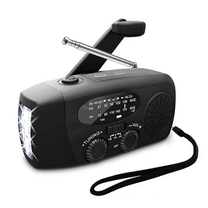 Portable Solar Powered Emergency Handheld Radio