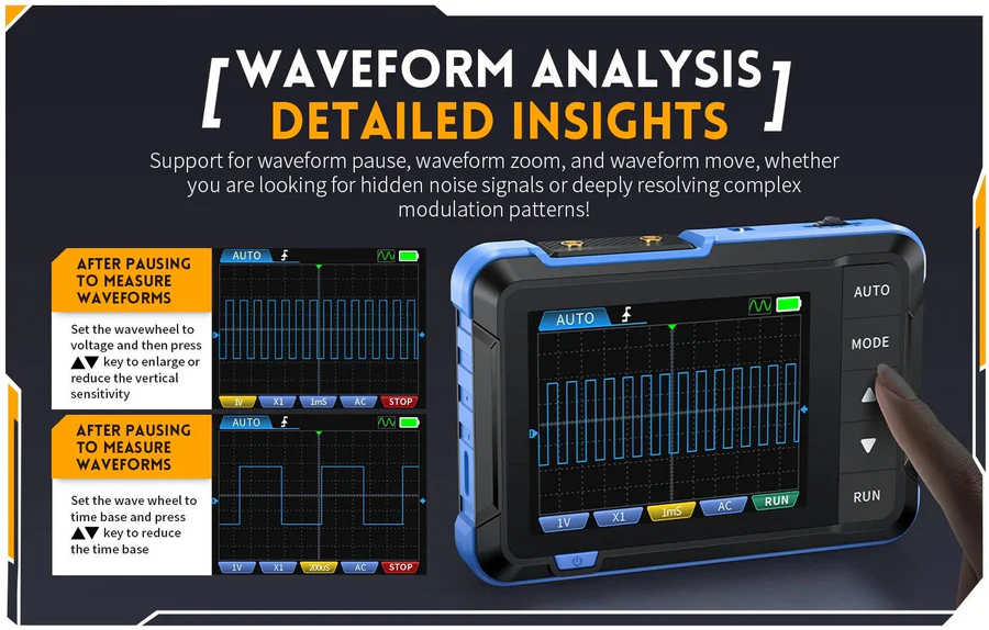 Compact Handheld Oscilloscope for Electronics